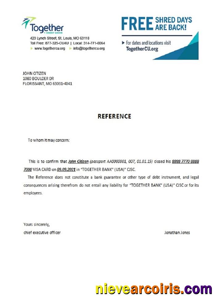 USA Together closure reference